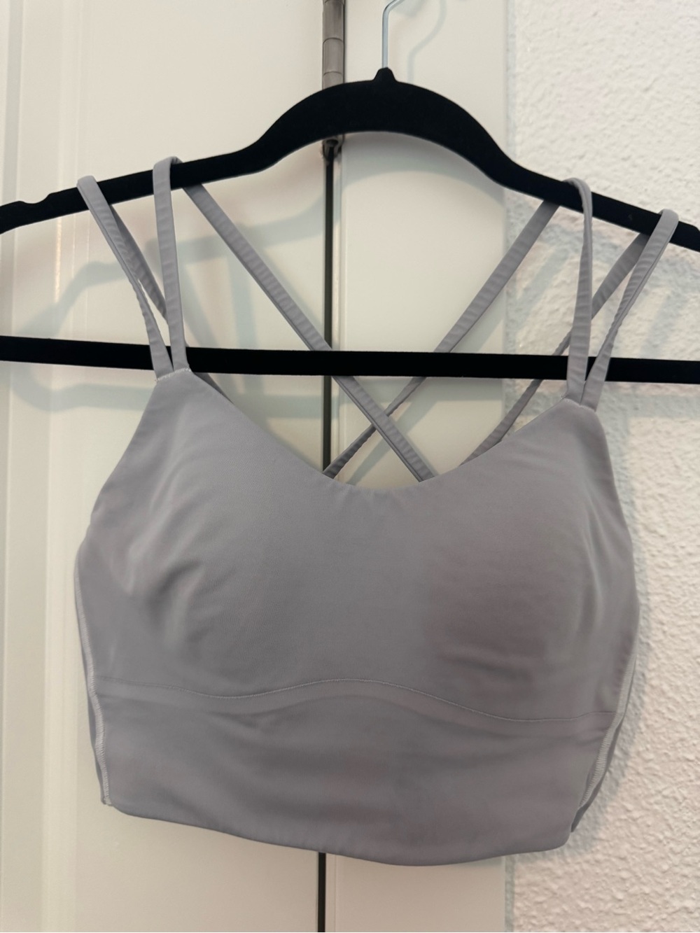 lululemon  Light Gray Strappy sports bra.